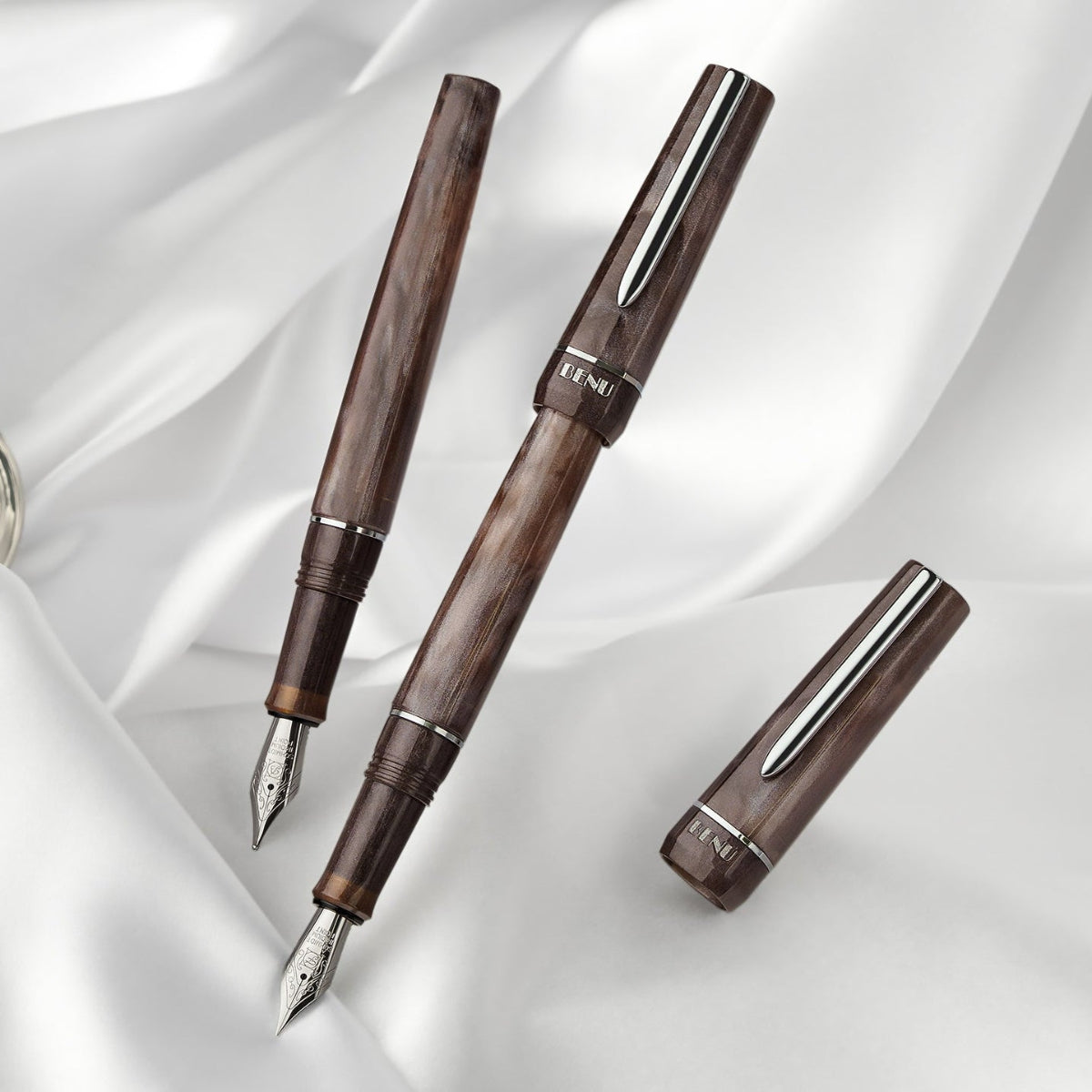 Benu Haute Fountain Pen - Satin-Pen Boutique Ltd