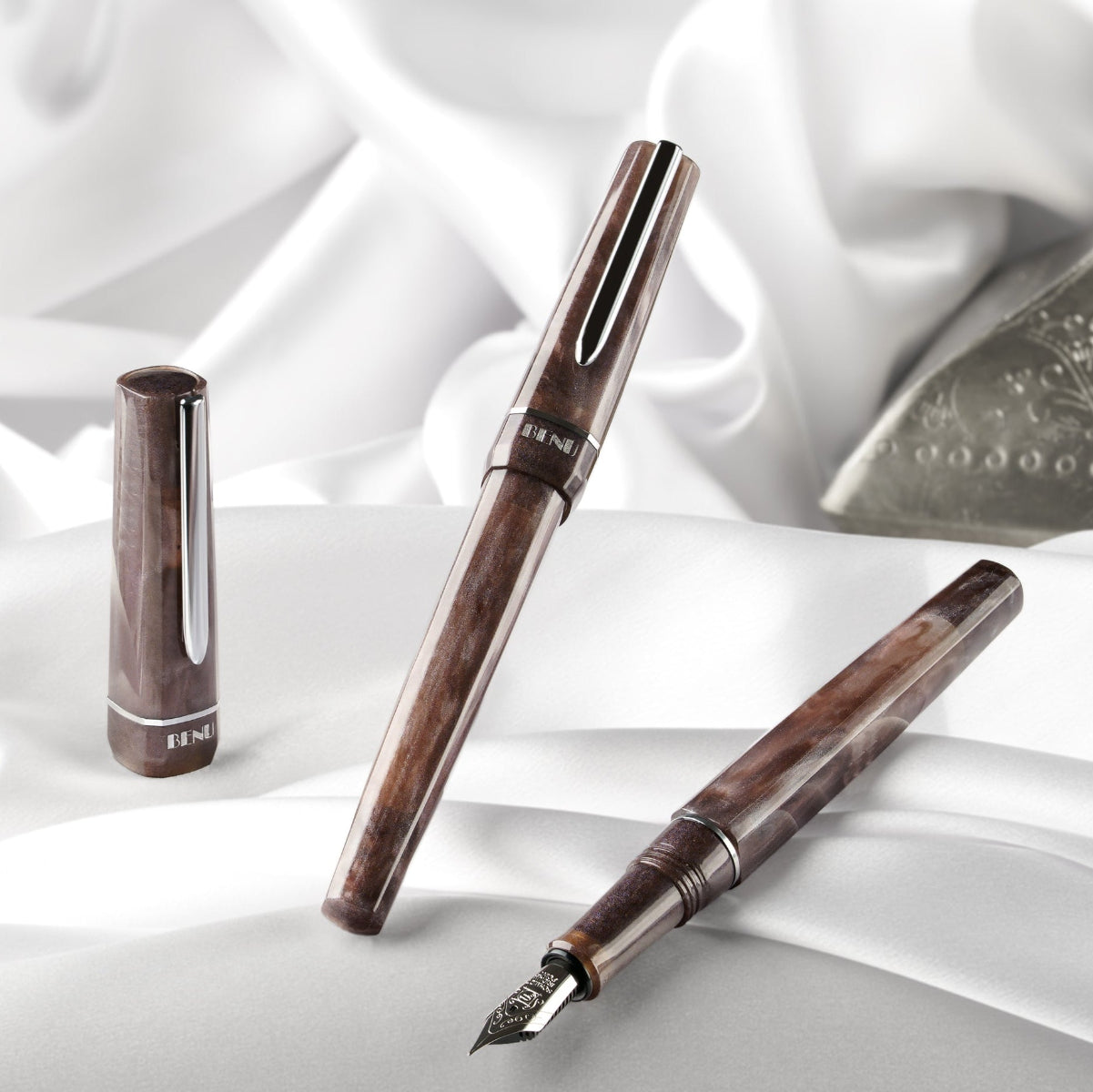 Benu Haute Fountain Pen - Satin-Pen Boutique Ltd