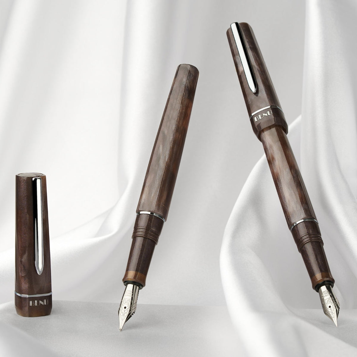Benu Haute Fountain Pen - Satin-Pen Boutique Ltd