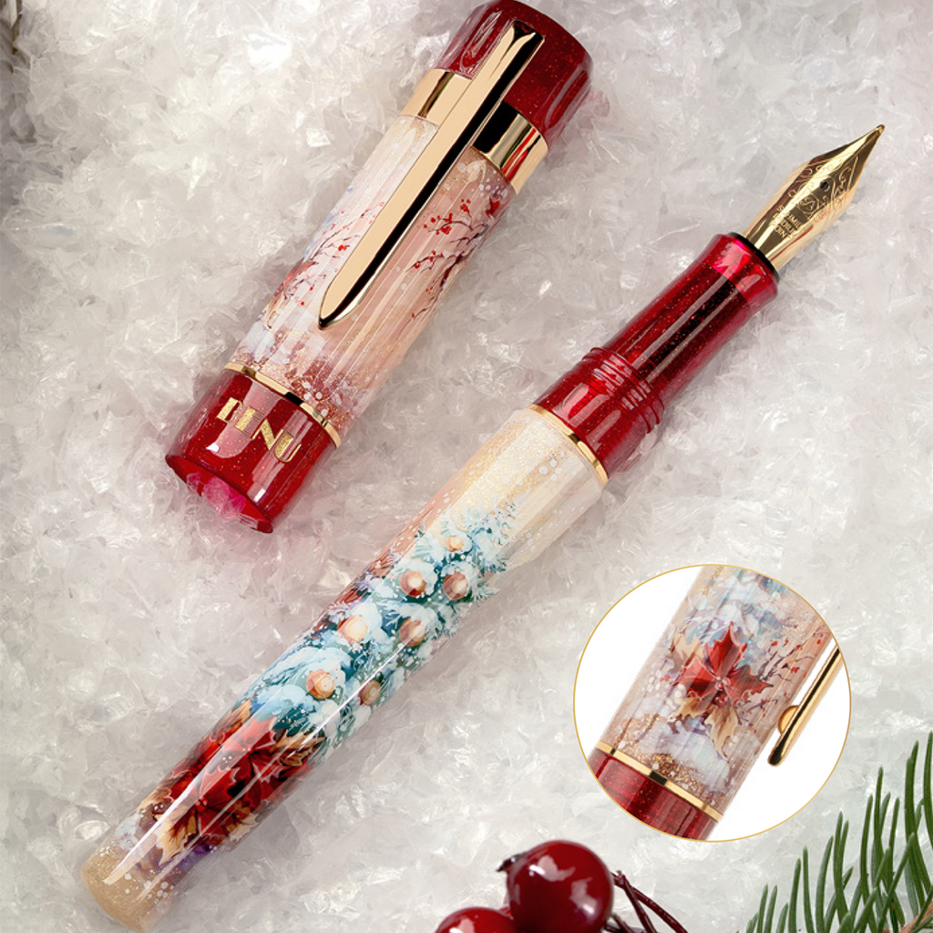 Benu Haute Fountain Pen - Tribute to Noel In Snow (Christmas Special Edition)-Pen Boutique Ltd