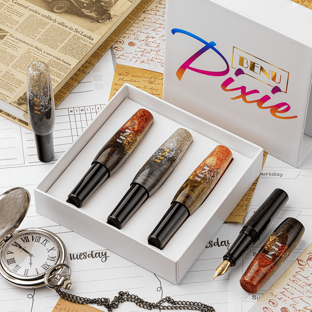Benu Metallic Dust – Pixie Collection Fountain Pen Set | Pen Boutique
