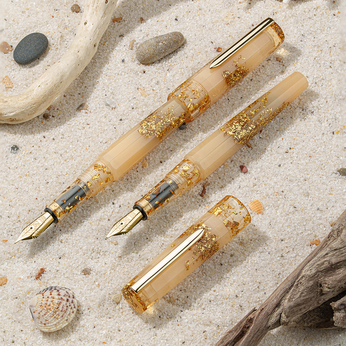 Benu Euphoria Fountain Pen - Golden Beach-Pen Boutique Ltd
