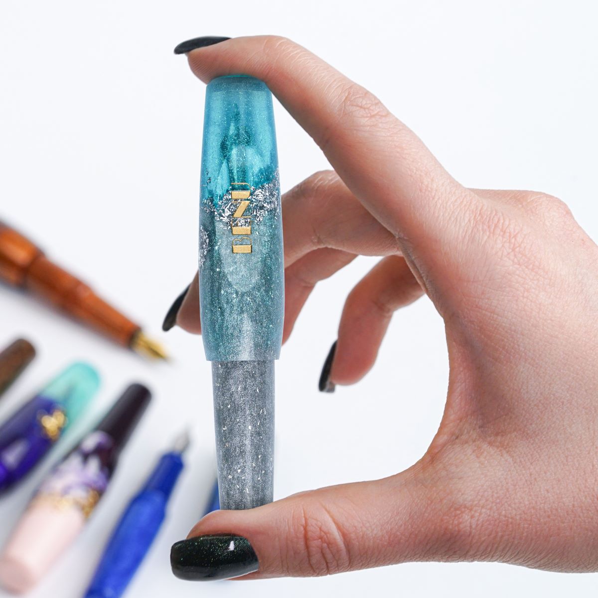 Benu Pixie Fountain Pen - Aqua Glow-Pen Boutique Ltd