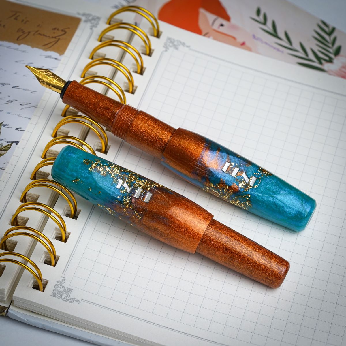 Benu Pixie Fountain Pen - Aurora Gold-Pen Boutique Ltd