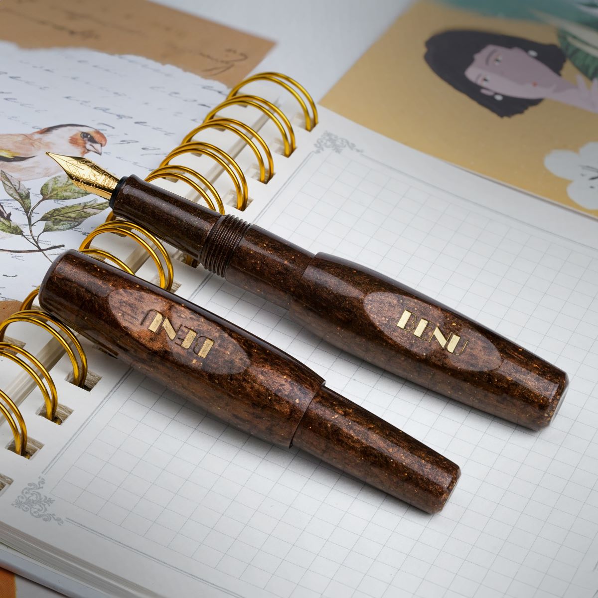 Benu Pixie Fountain Pen - Coffee Brown-Pen Boutique Ltd