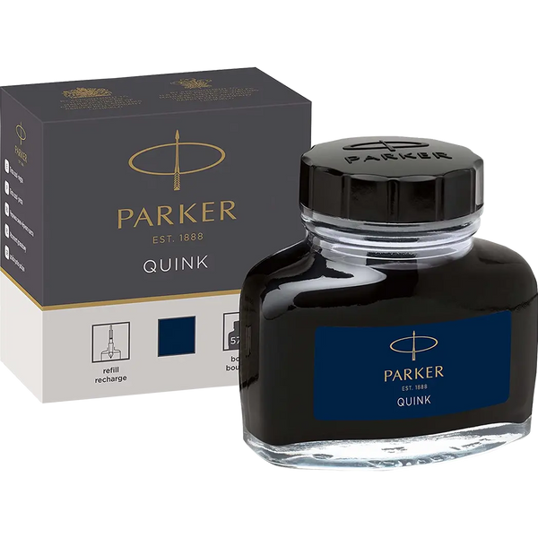 Parker Quink Permanent Blue/Black - 57ml Bottled Ink-Pen Boutique Ltd