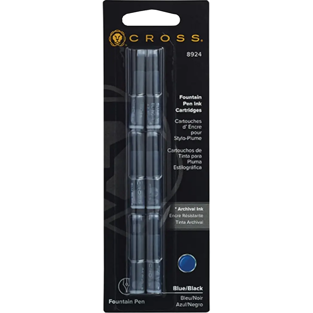 Cross Fountain Pen Ink Cartridges - Blue/Black-Pen Boutique Ltd