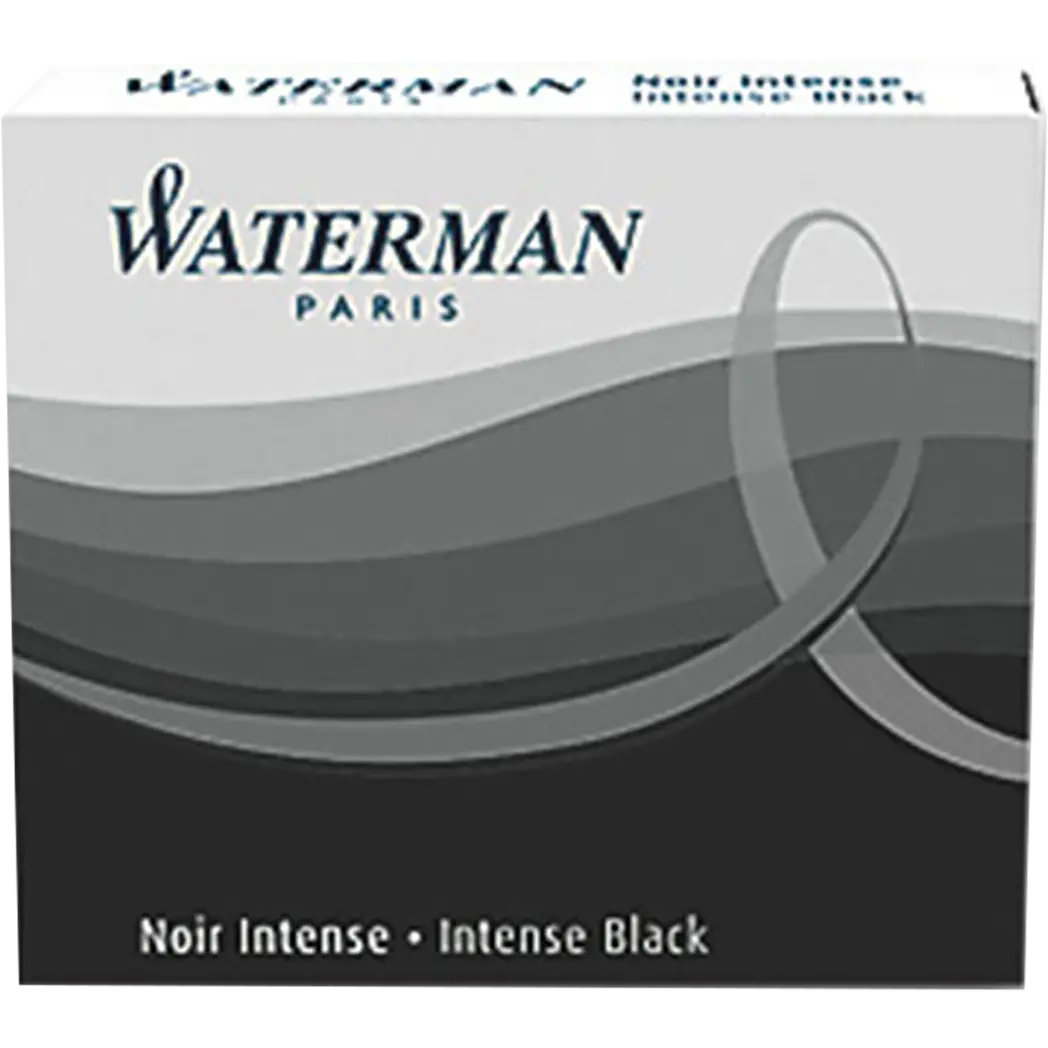 Waterman Mini Lady Ink Cartridges - Intense Black - 6/Box-Pen Boutique Ltd