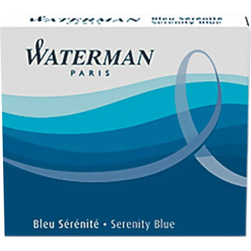 Waterman Mini Lady Ink Cartridges - Serenity Blue - 6/Box-Pen Boutique Ltd