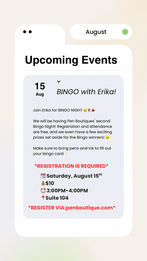 BINGO with Erika!