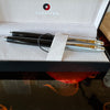 On Sale: Sheaffer 100 Fountain Pen and Rollerball SET - Black Lacquer Chrome Cap-Pen Boutique Ltd