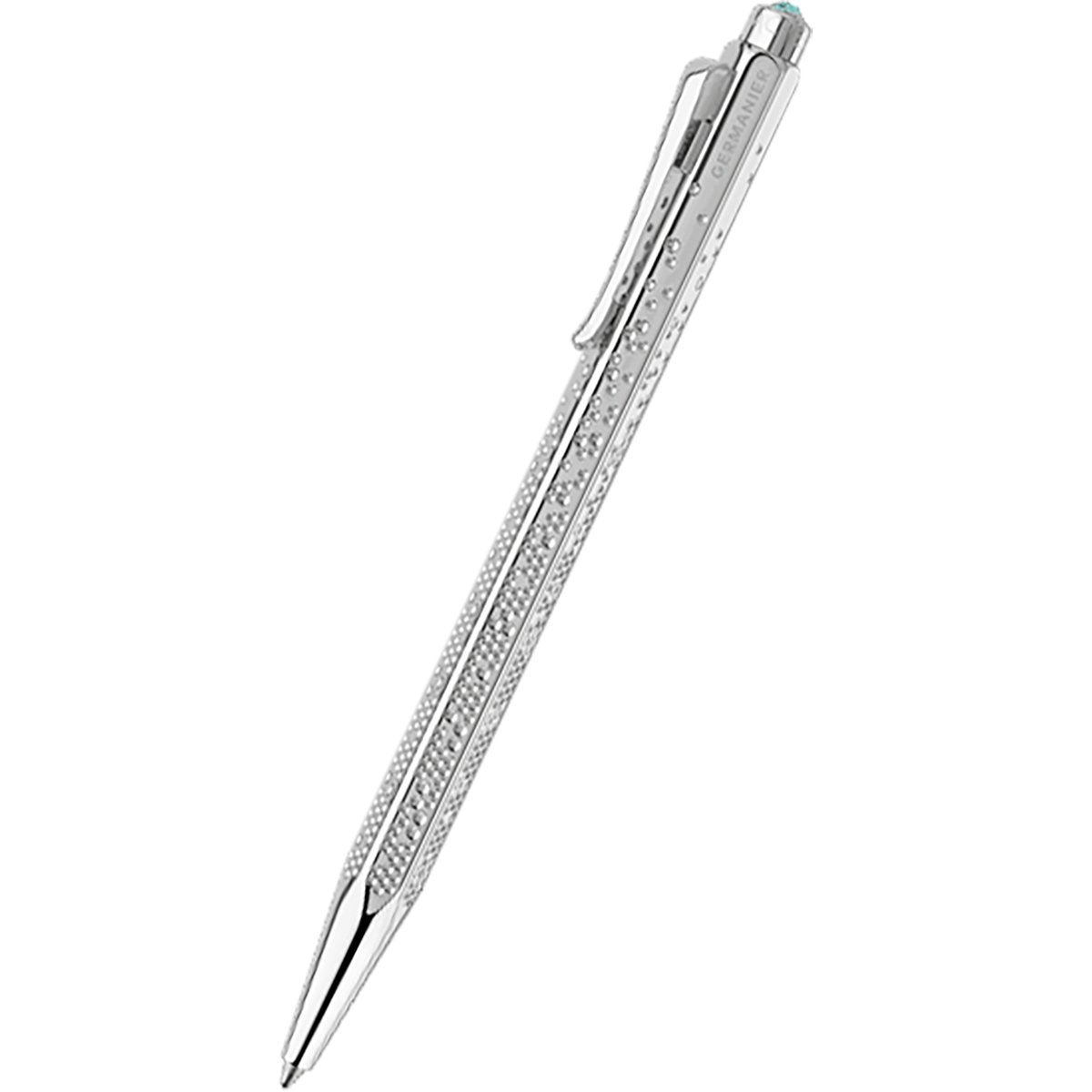 Caran d'Ache Ecridor Gift Set - Germainer Platinum Ballpoint Pen & Leather Case (Special Edition)-Pen Boutique Ltd