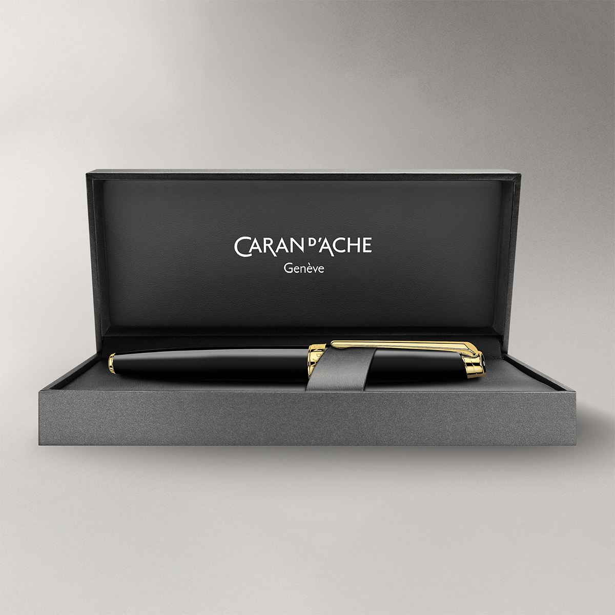 Caran d'Ache Leman Fountain Pen - Ebony Black - Gold Trim - Pen Boutique Ltd