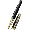 Caran d'Ache Leman Fountain Pen - Ebony Black - Gold Trim - Pen Boutique Ltd