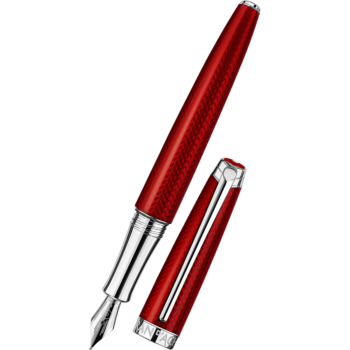 Caran d'Ache Leman V2 Rouge Carmin Fountain Pen-Pen Boutique Ltd