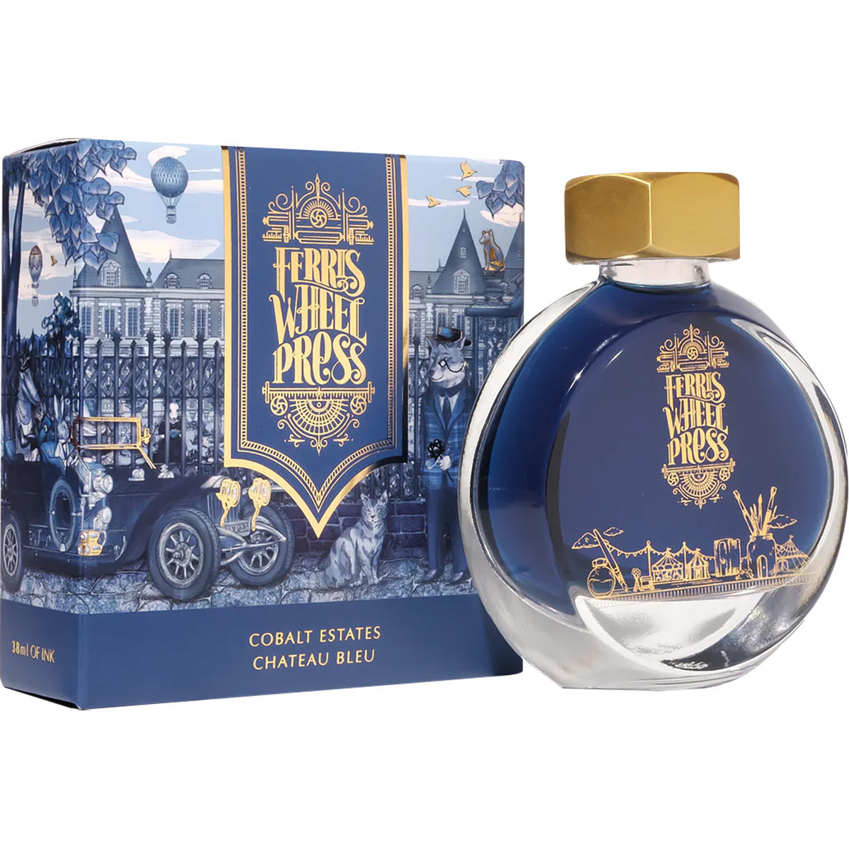 Ferris Wheel Press Ink Bottle - Cobalt Estates - 38ml-Pen Boutique Ltd