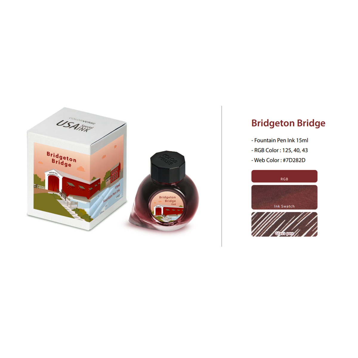 Colorverse USA Special Ink Bottle - Bridgeton Bridge - 15 ml-Pen Boutique Ltd