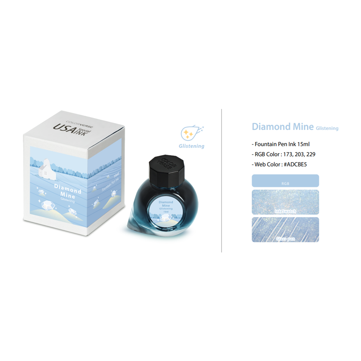 Colorverse USA Special Ink Bottle - Diamond Mine - 15 ml-Pen Boutique Ltd