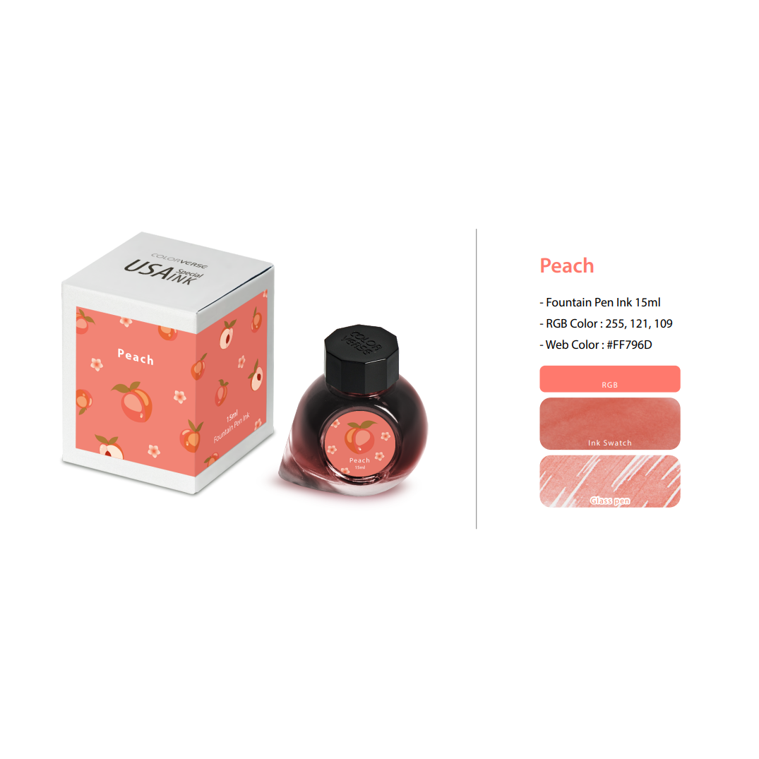 Colorverse USA Special Ink Bottle - Peach - 15 ml-Pen Boutique Ltd