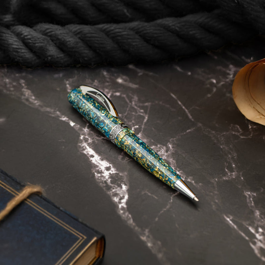 Conklin 1898 Collection Ballpoint Pen - Solaris Blue - Chrome Trim (Limited Edition)-Pen Boutique Ltd