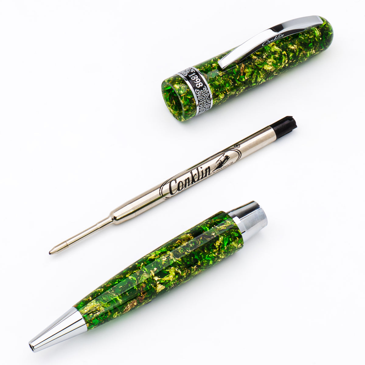 Conklin 1898 Collection Ballpoint Pen - Solaris Green - Chrome Trim (Limited Edition)-Pen Boutique Ltd