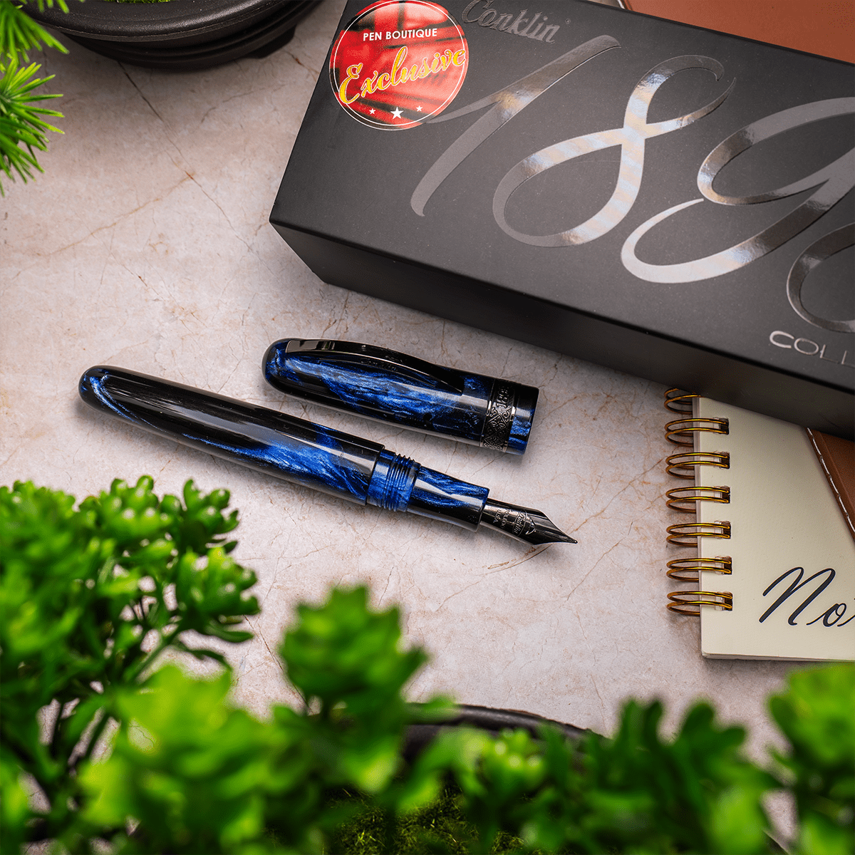 Static Pen Conklin 1898 Collection Fountain Pen – Mystic Soul Midnight Static ...