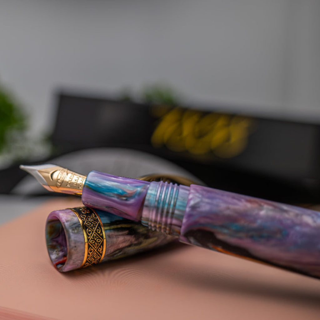 Conklin 1898 Collection Fountain Pen - Primary Manipulation 4.5 - Yellow Gold Trim (Limited Edition)-Pen Boutique Ltd