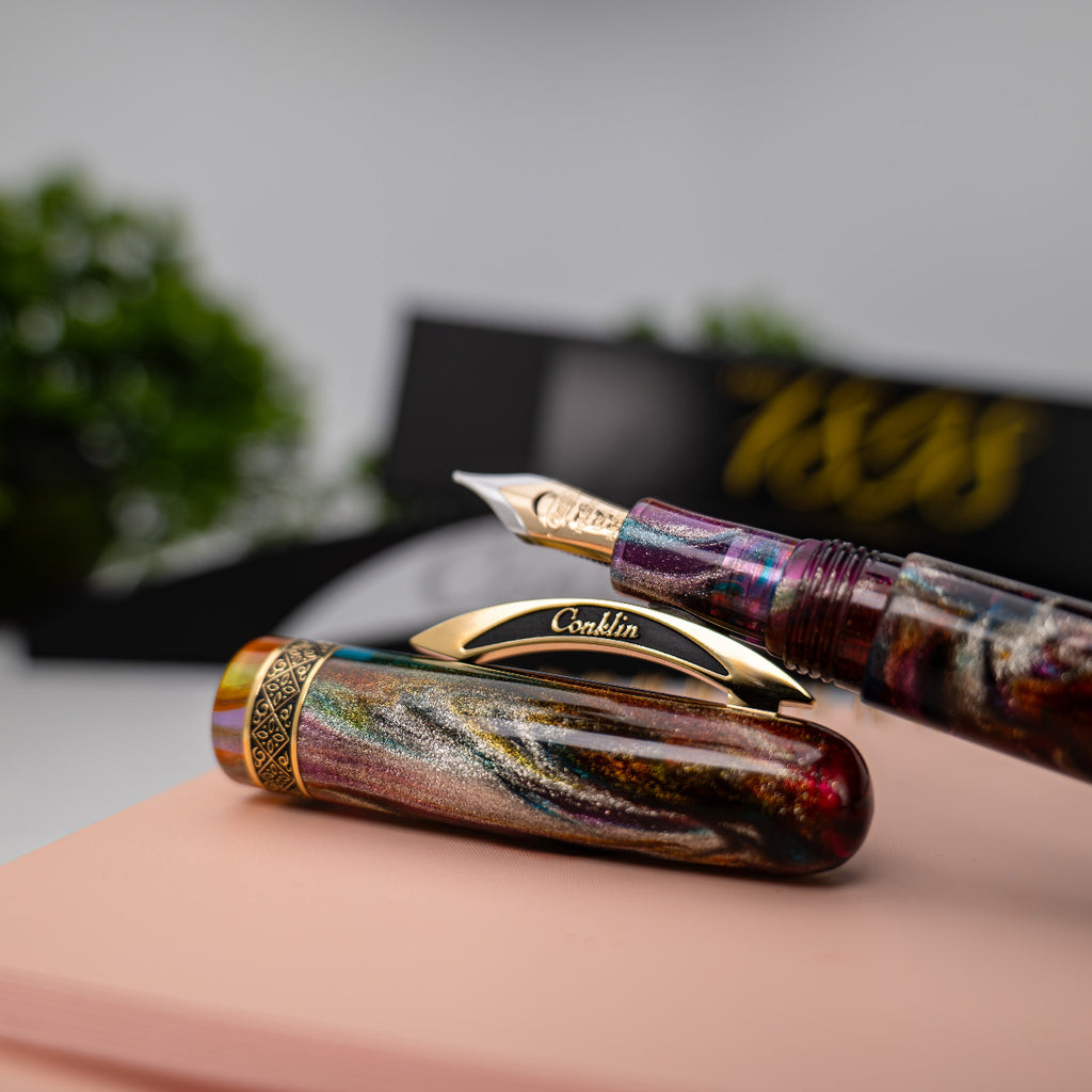 Conklin 1898 Collection Fountain Pen - Primary Manipulation 5.0 - Yellow Gold Trim (Limited Edition)-Pen Boutique Ltd