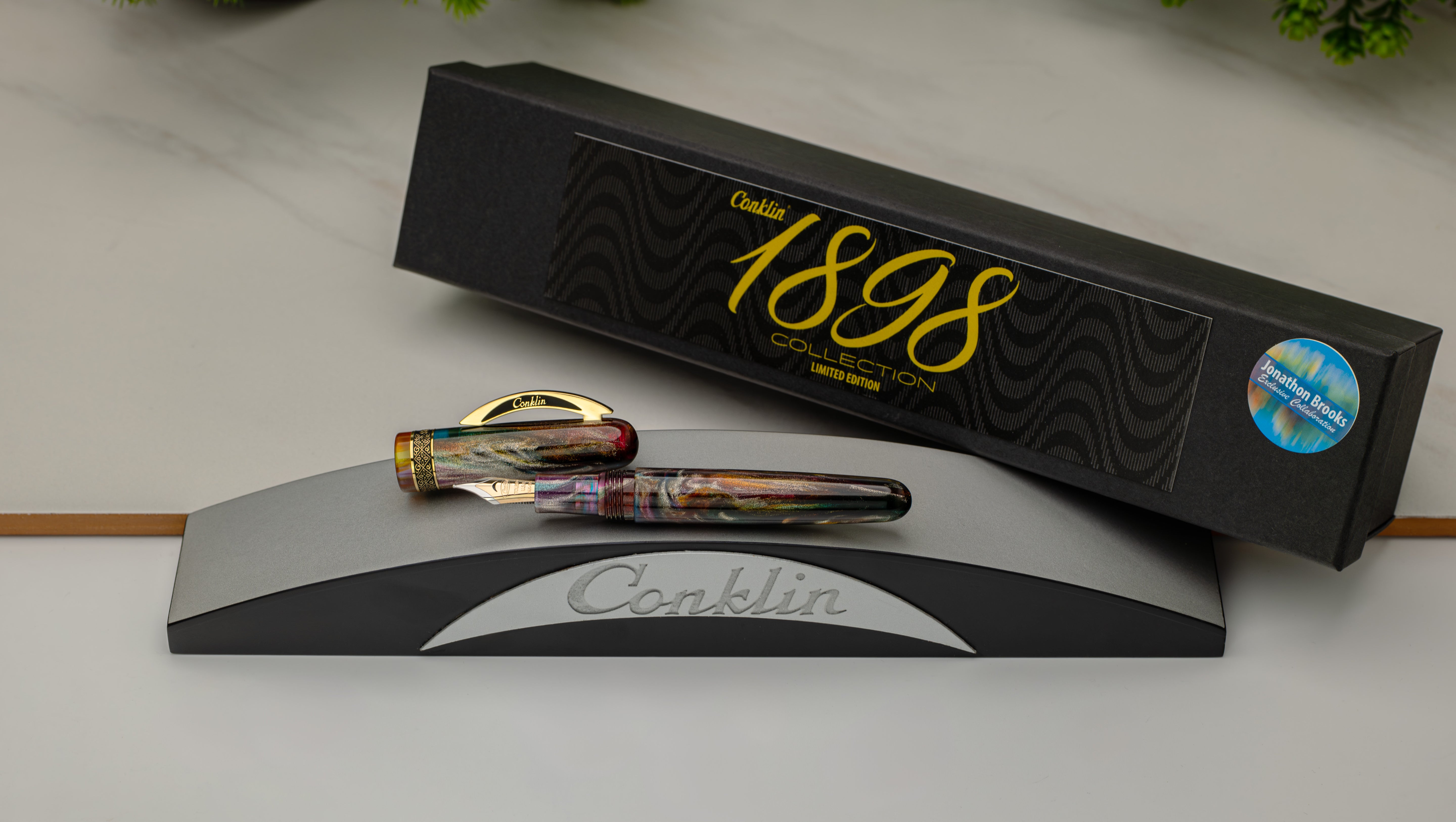 Conklin 1898 Collection Fountain Pen - Primary Manipulation 5.0 - Yellow Gold Trim (Limited Edition)-Pen Boutique Ltd