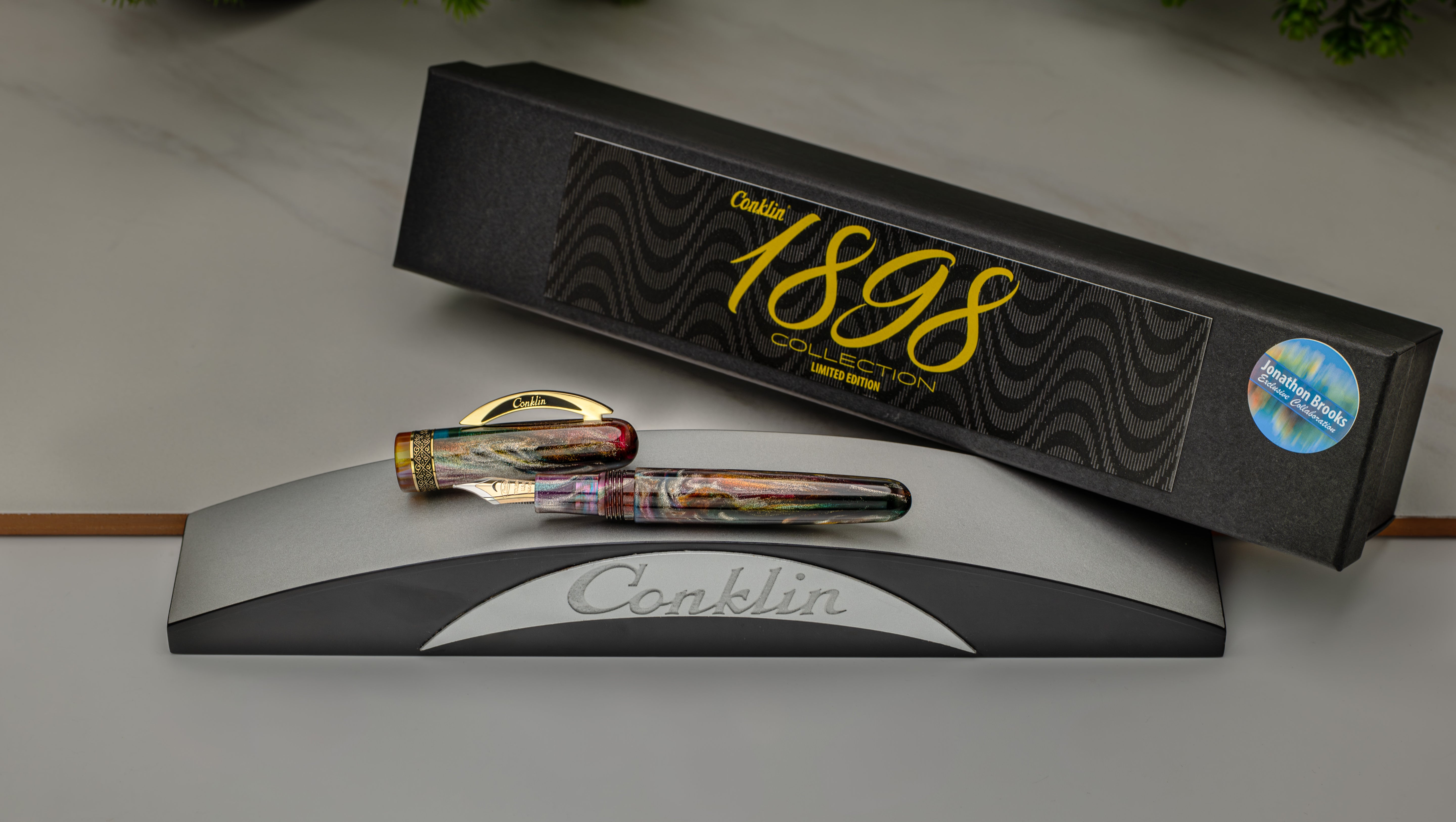 Conklin 1898 Collection Fountain Pen - Primary Manipulation 5.0 - Yellow Gold Trim (Limited Edition)-Pen Boutique Ltd