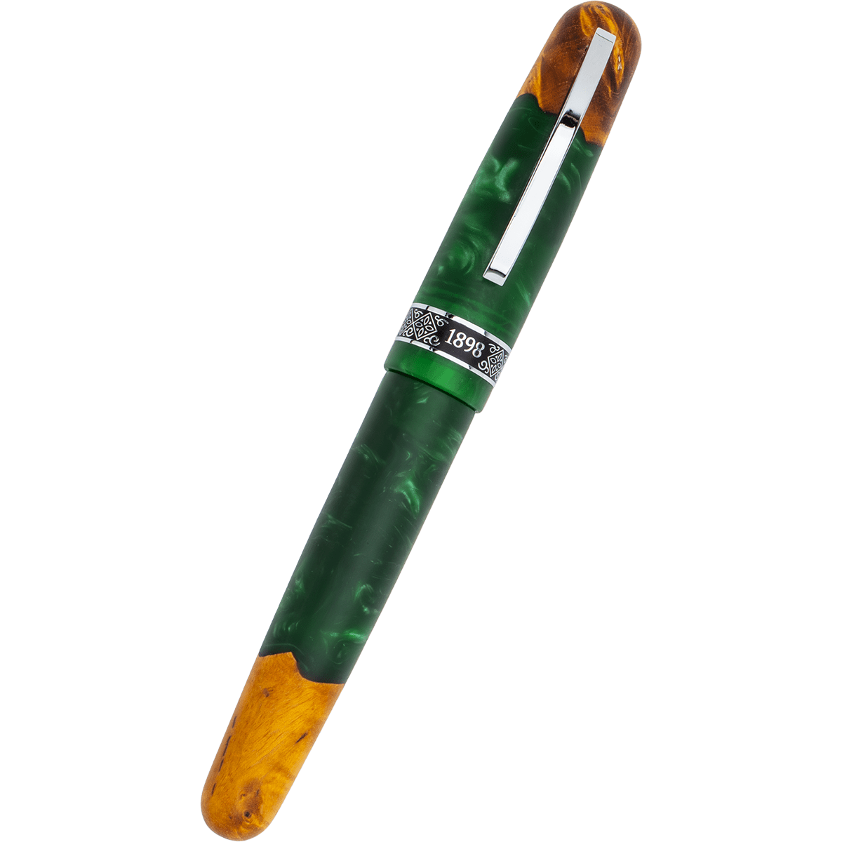 Conklin 1898 Collection Fountain Pen - Spectra Green Fusion - Chrome Trim (Limited Edition) - Pen Boutique Ltd