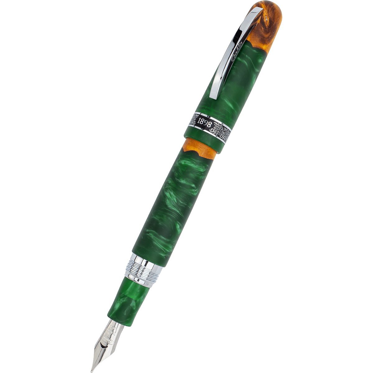 Conklin 1898 Collection Fountain Pen - Spectra Green Fusion - Chrome Trim (Limited Edition) - Pen Boutique Ltd