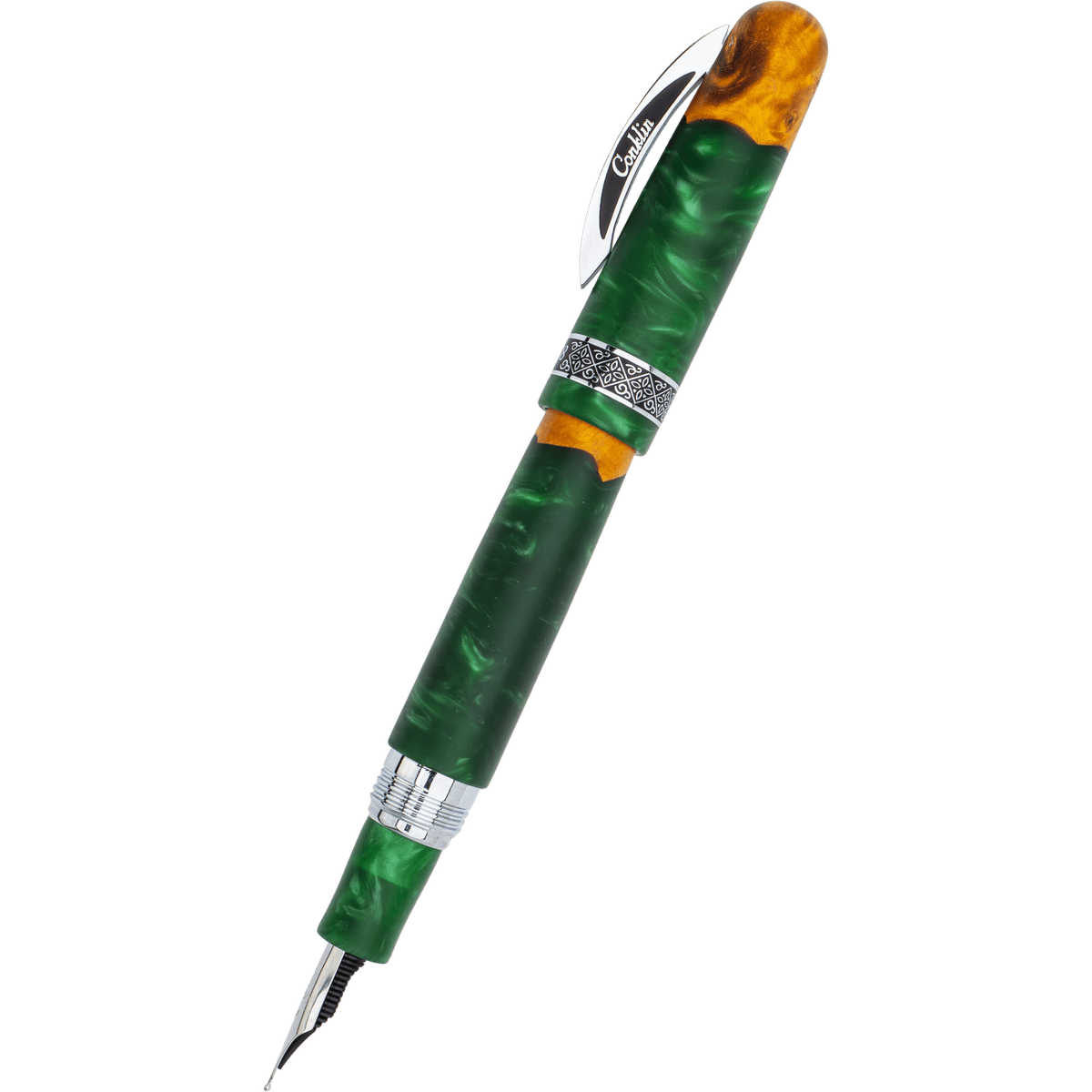 Conklin 1898 Collection Fountain Pen - Spectra Green Fusion - Chrome Trim (Limited Edition) - Pen Boutique Ltd