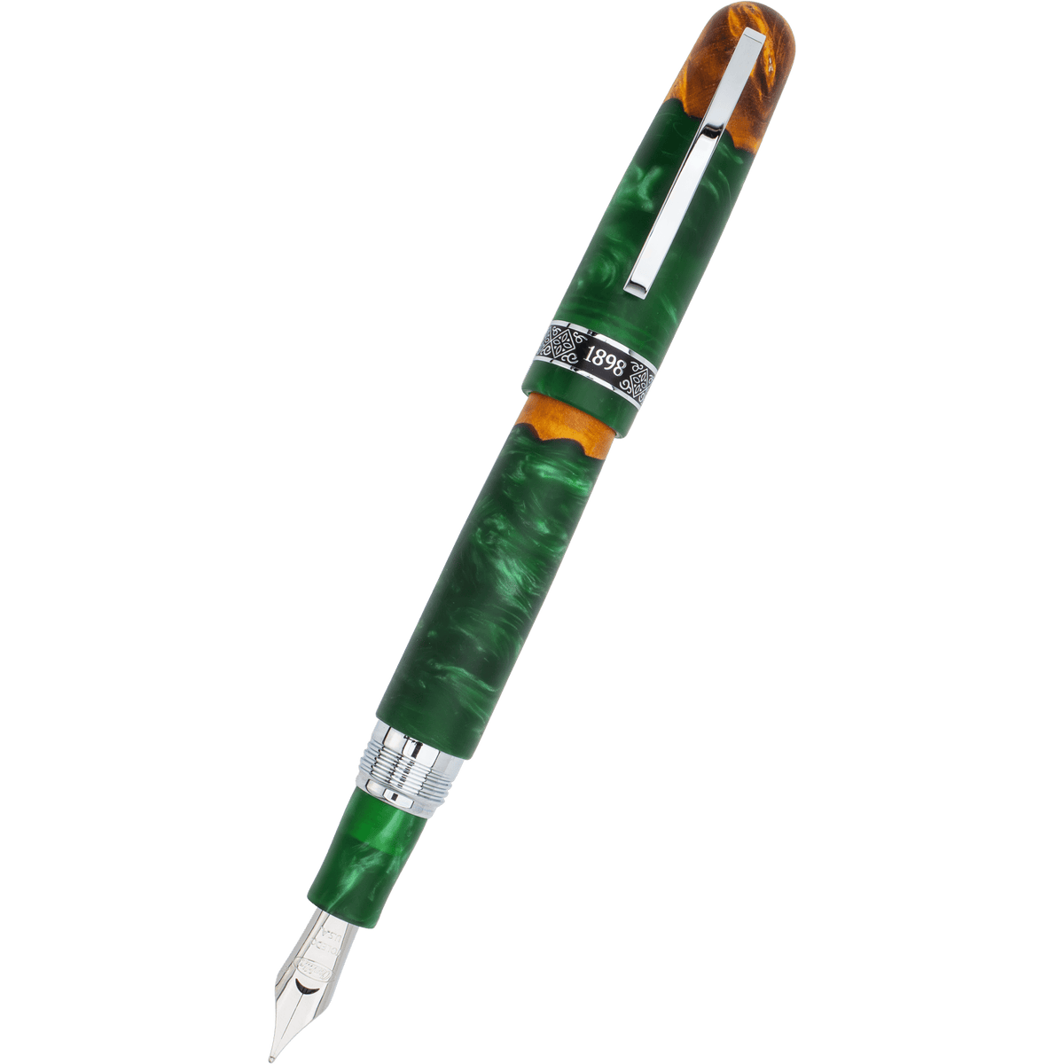Conklin 1898 Collection Fountain Pen - Spectra Green Fusion - Chrome Trim (Limited Edition) - Pen Boutique Ltd