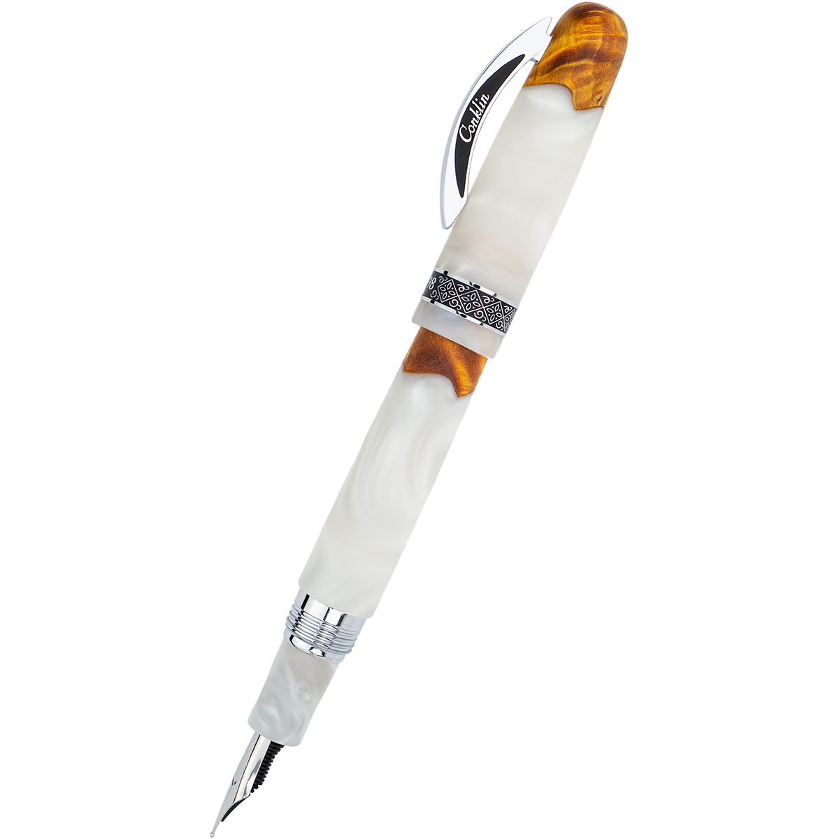 Conklin 1898 Collection Fountain Pen - Spectra White Fusion-Pen Boutique Ltd