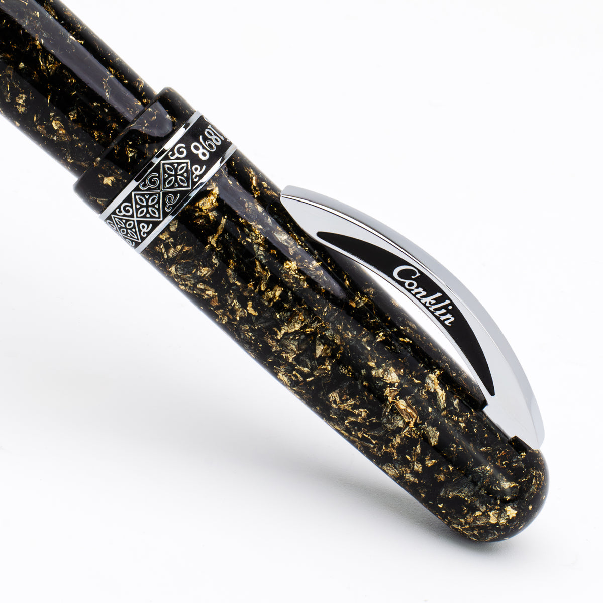 Conklin 1898 Collection Rollerball Pen - Solaris Black - Chrome Trim (Limited Edition)-Pen Boutique Ltd