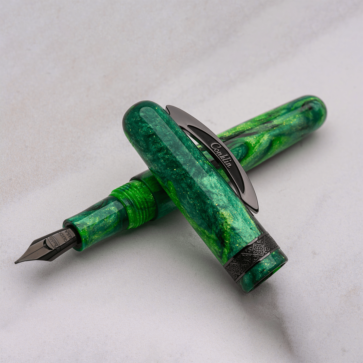 Conklin 1898 Fountain Pen - Clover Valley - Gunmetal Trim (Limited Edition) - Pen Boutique Ltd