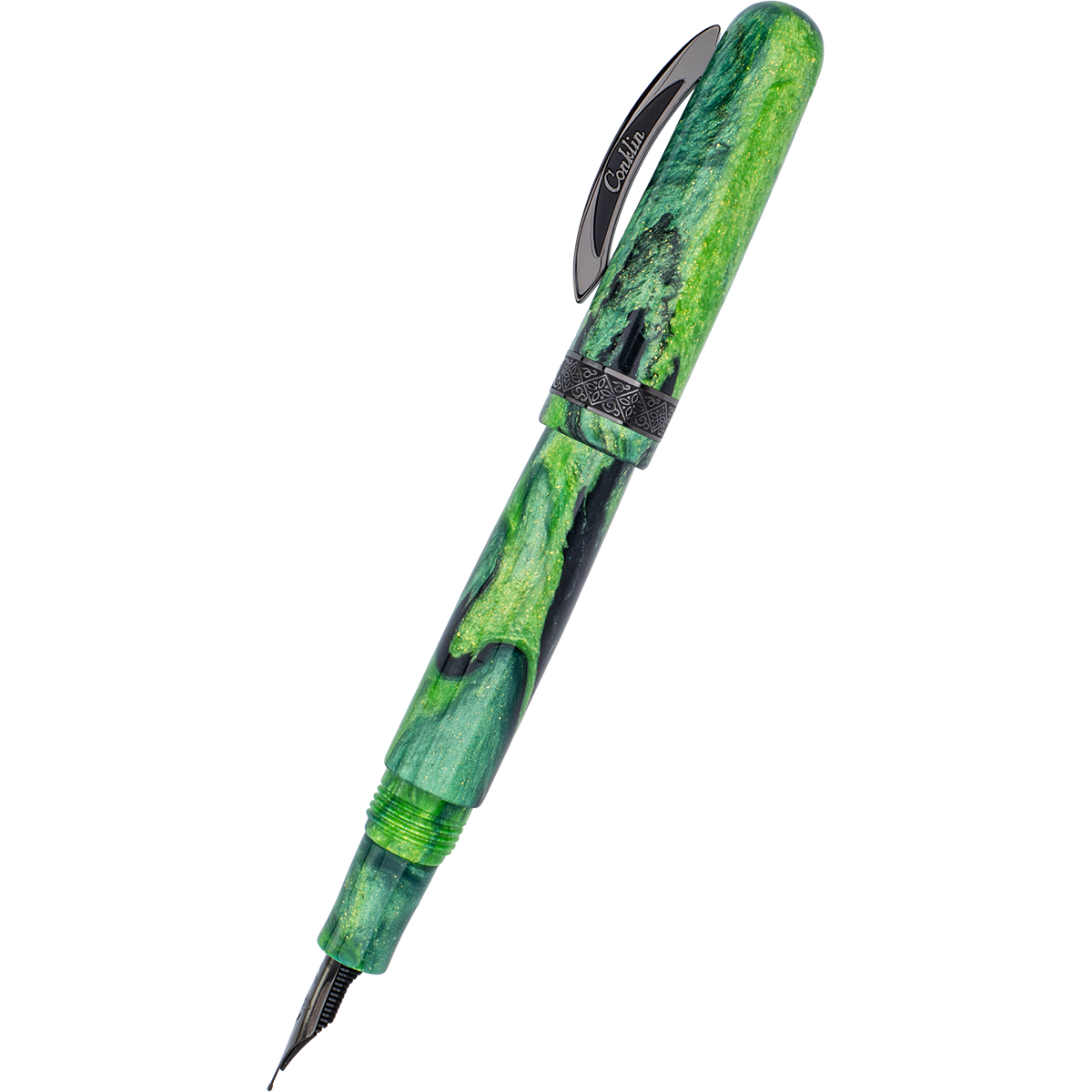 Conklin 1898 Fountain Pen - Clover Valley - Gunmetal Trim (Limited Edition) - Pen Boutique Ltd