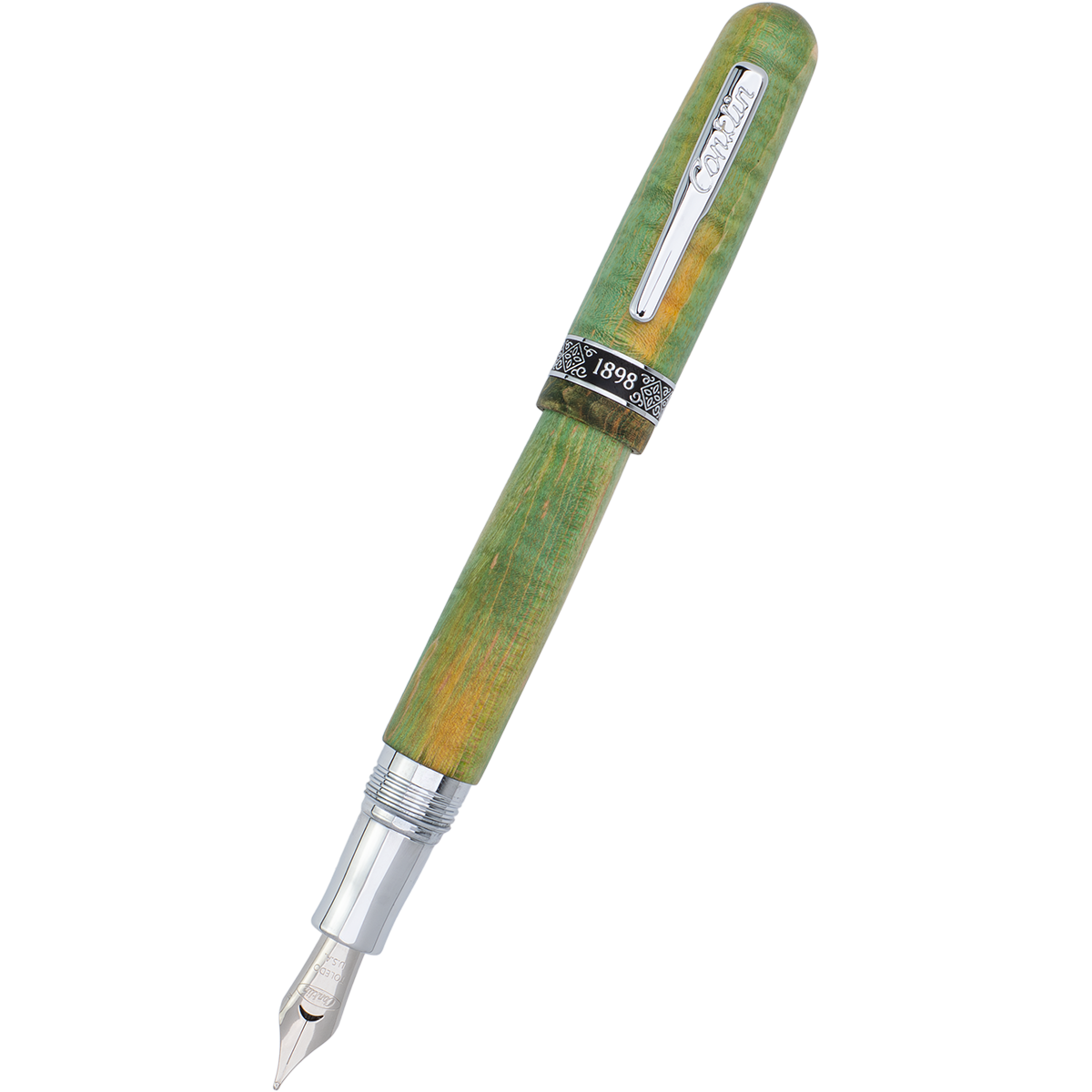 Conklin 1898 Fountain Pen - Stabilized Wood Matte Green - Steel Nib (Limited Edition)-Pen Boutique Ltd