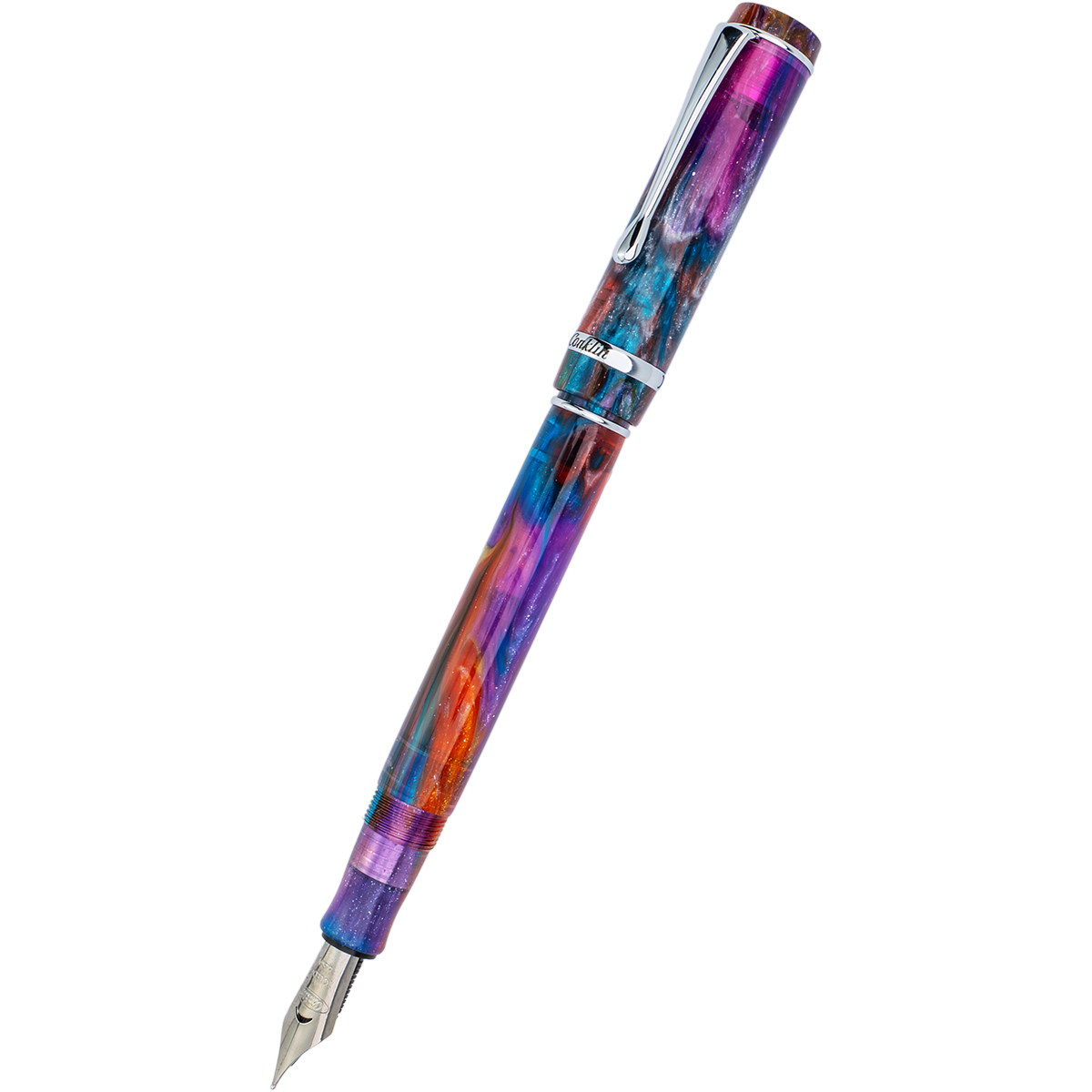 Conklin Duragraph Fountain Pen - Primary Manipulation 3.5 - Chrome Trim (Limited Edition) - Pen Boutique Ltd