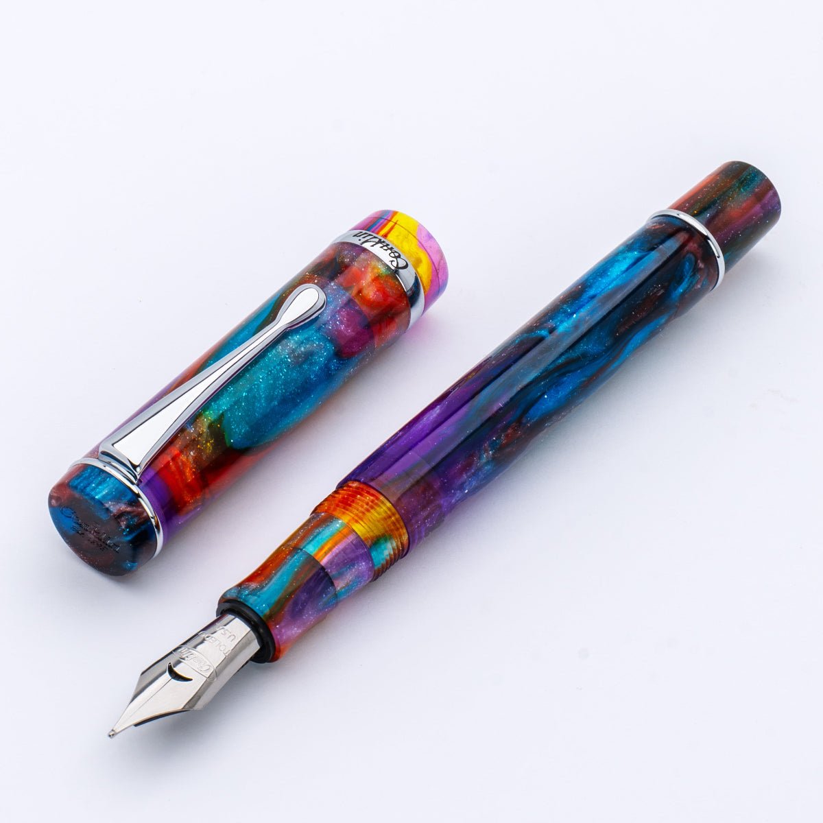 Conklin Duragraph Fountain Pen - Primary Manipulation 3.5 - Chrome Trim (Limited Edition) - Pen Boutique Ltd