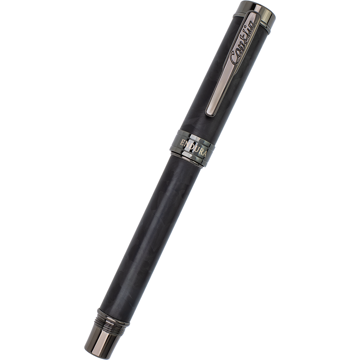 Conklin Endura Rollerball Pen - Forged Carbon Fiber - Gunmetal Trim (Numbered Edition)-Pen Boutique Ltd