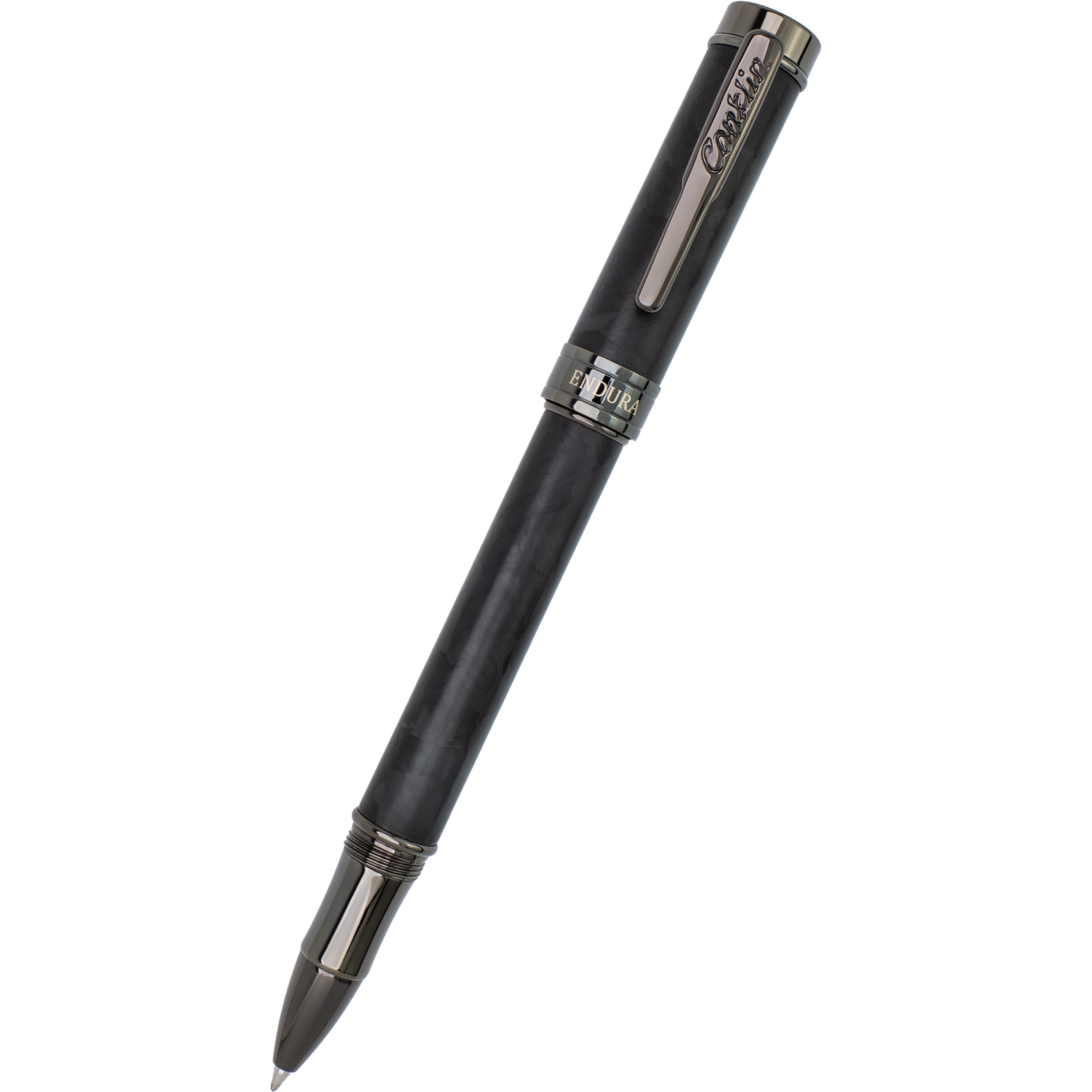 Conklin Endura Rollerball Pen - Forged Carbon Fiber - Gunmetal Trim (Numbered Edition)-Pen Boutique Ltd