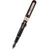 Conklin Mark Twain Crescent Filler Fountain Pen - Black Chase - Rose Gold Trim-Pen Boutique Ltd