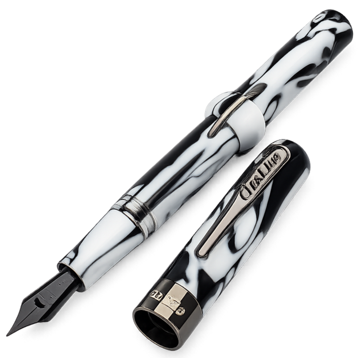 Conklin Mark Twain Fountain Pen - Limited Edition - Black/White