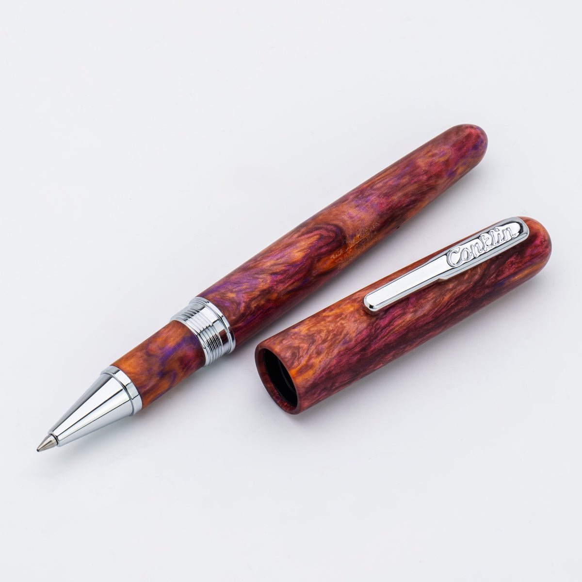 Conklin Streamline Rollerball Pen - Matte Sunset Medley - Chrome Trim (Limited Edition) - Pen Boutique Ltd