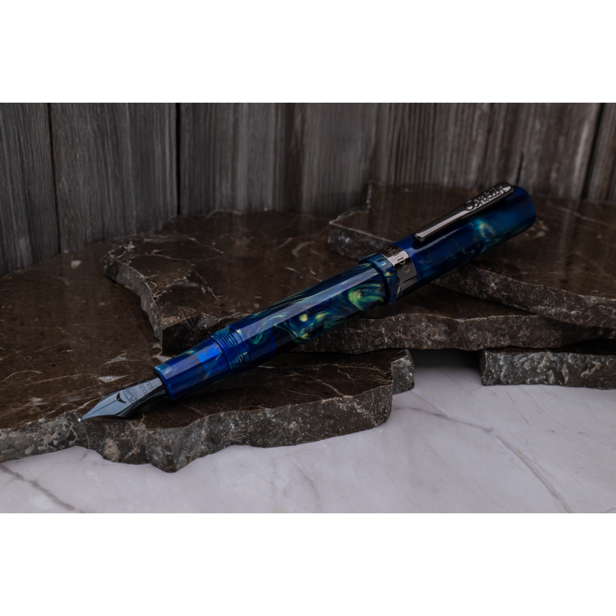 Conklin Toledo Fountain Pen - Limited Edition - Brooks Cenote - Gunmetal Trim (Pen Boutique Exclusive)-Pen Boutique Ltd