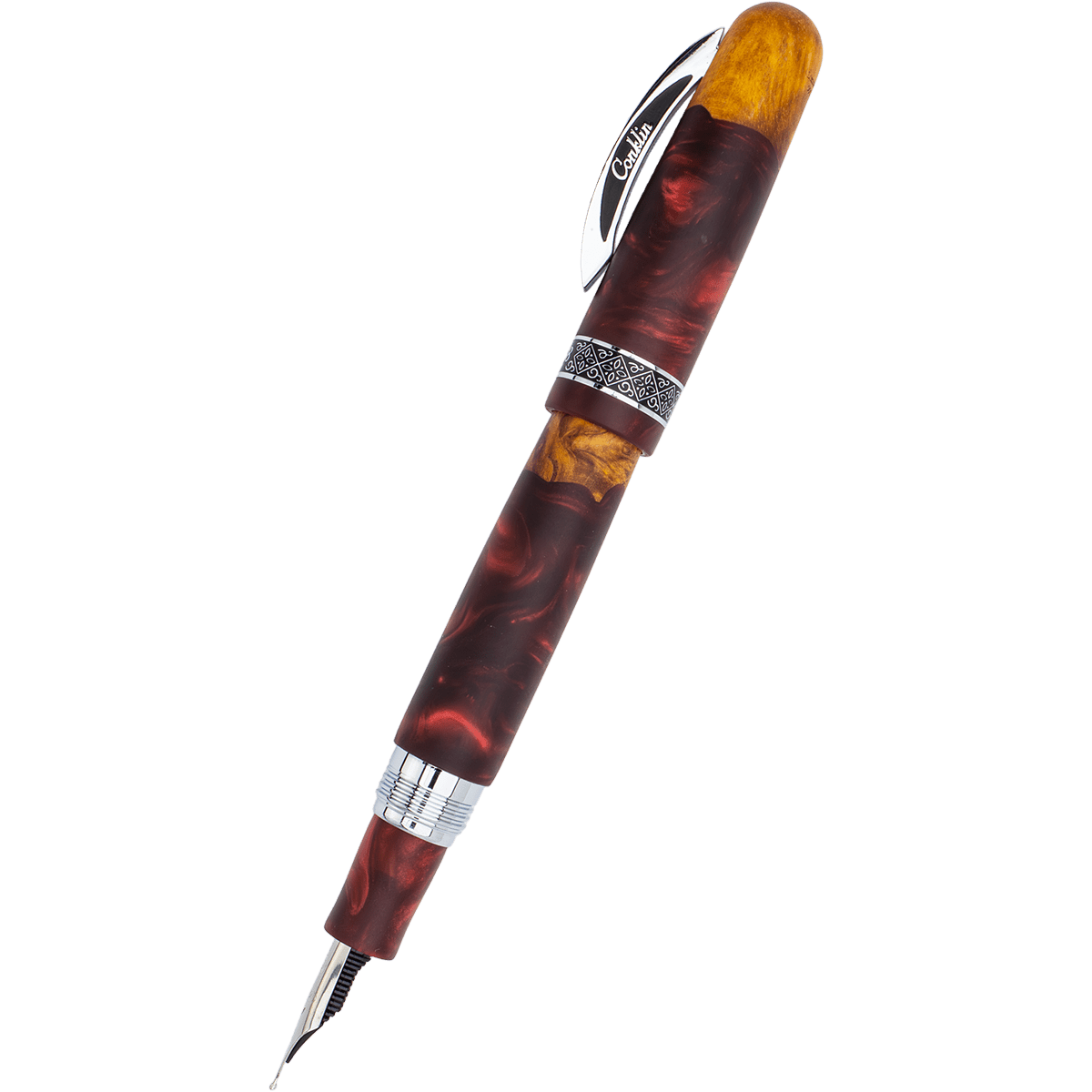 Conklin 1898 Collection Fountain Pen - Spectra Burgundy Fusion - Chrome Trim (Limited Edition) - Pen Boutique Ltd