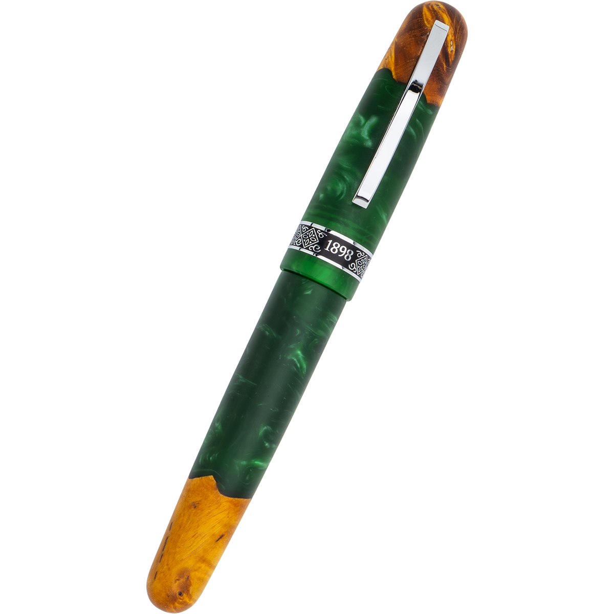 Conklin 1898 Collection Fountain Pen - Spectra Green Fusion - Chrome Trim (Limited Edition)