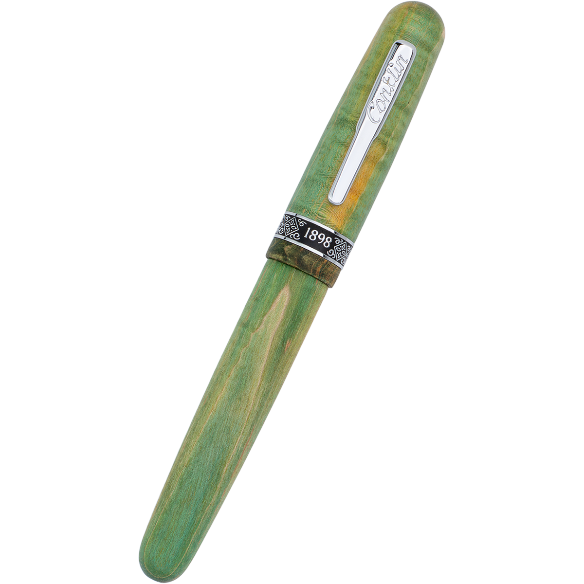 Conklin 1898 Fountain Pen - Stabilized Wood Matte Green - Steel Nib (Limited Edition)